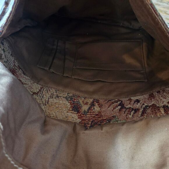 Fossil Floral Tapestry Crossbody Bag - Beige and Pink - Picture 12 of 12